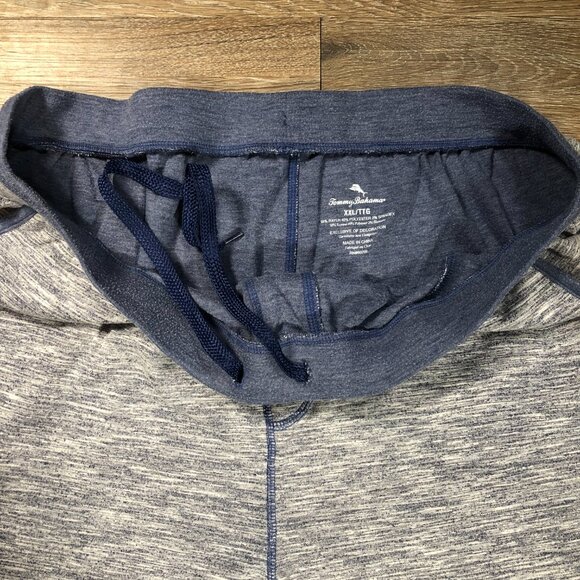 Tommy Bahama Men’s XXL Grey Blue Sweat Shorts Pockets Embroidered Logo Gray - Picture 4 of 6